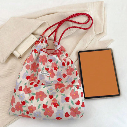 Retro Floral Pattern Tote Bag