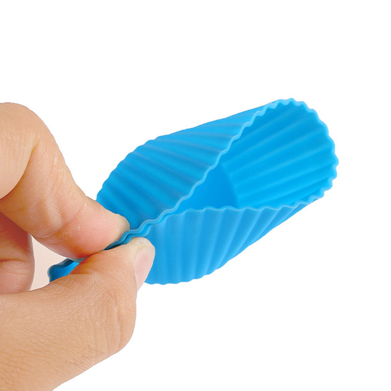 12 Pcs - Reusable Silicone Cupcake Baking Cup