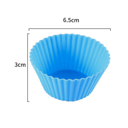 12 Pcs - Reusable Silicone Cupcake Baking Cup