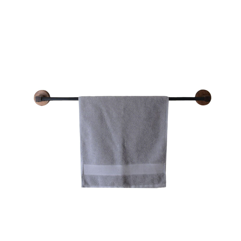 No drilling, Nail free, Adhesive - Solid Wood Bathroom Towel Rack