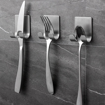 2 Pcs - Punch Free Stainless Steel Wall Hook