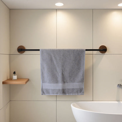 No drilling, Nail free, Adhesive - Solid Wood Bathroom Towel Rack