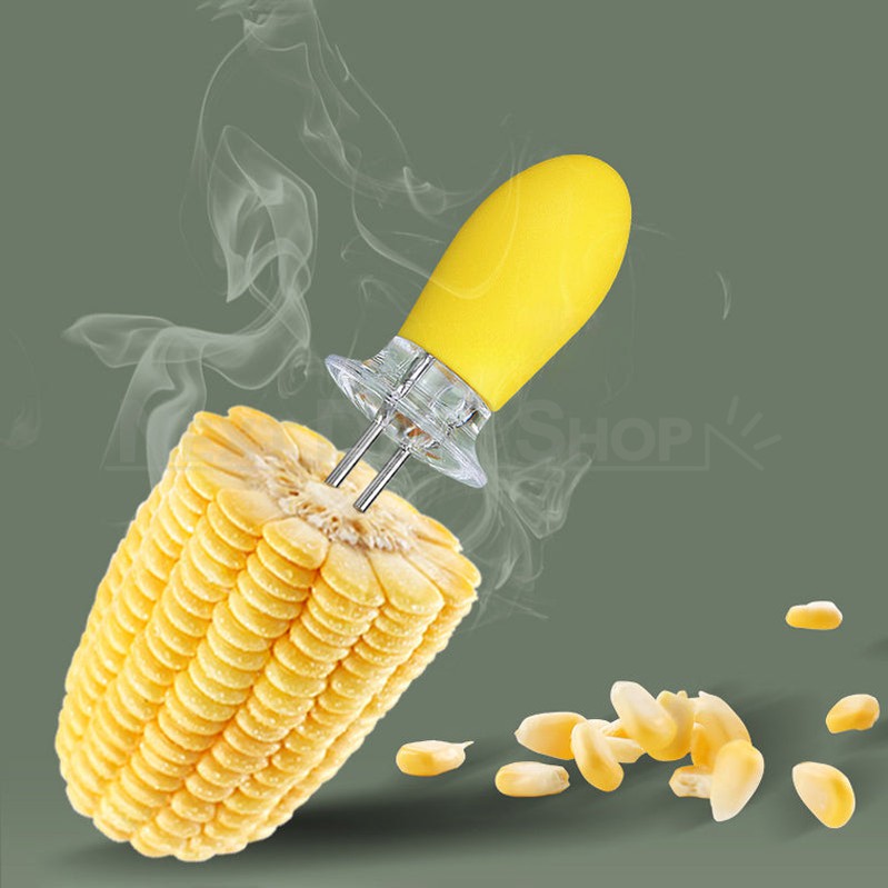 4 Pairs - Stainless Steel Corn Cob Holder