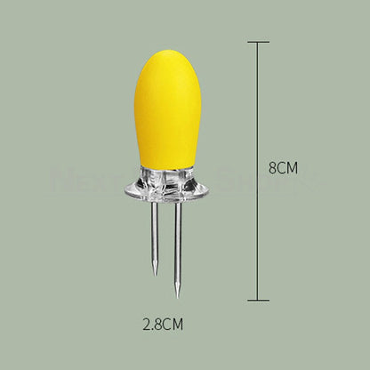 4 Pairs - Stainless Steel Corn Cob Holder