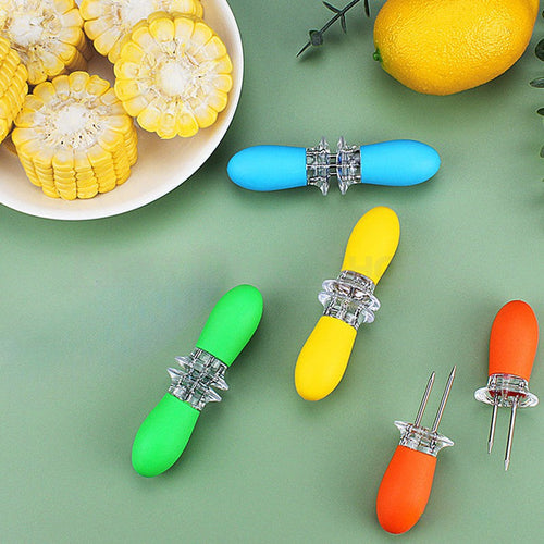 4 Pairs - Stainless Steel Corn Cob Holder