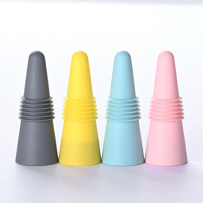 4 Pcs - Silicone Wine Bottle Stopper