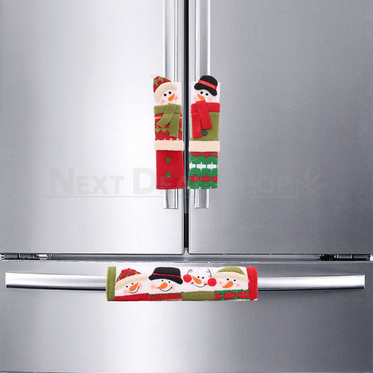 3 Pcs - Snowman Kitchen Appliance Handle Cover