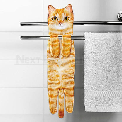 Adorable Cat Hand Towel