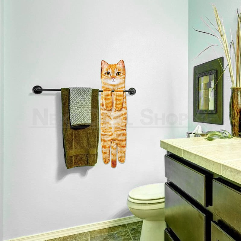 Adorable Cat Hand Towel