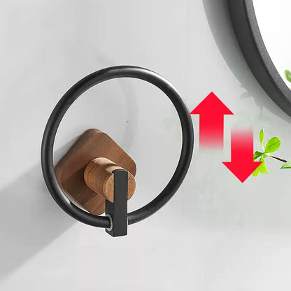 No drilling, Nail free, Adhesive - Solid Wood Bathroom Towel Ring