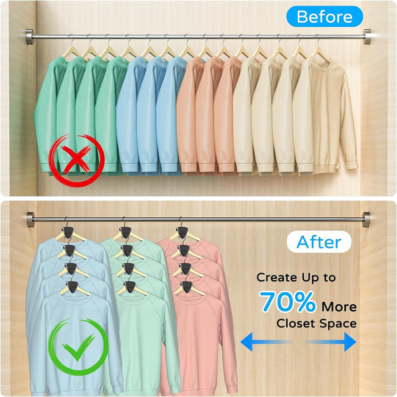 12 Pcs - Clothes Hanger Connector Hook