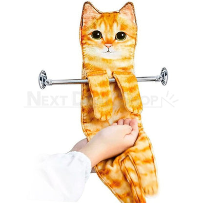 Adorable Cat Hand Towel