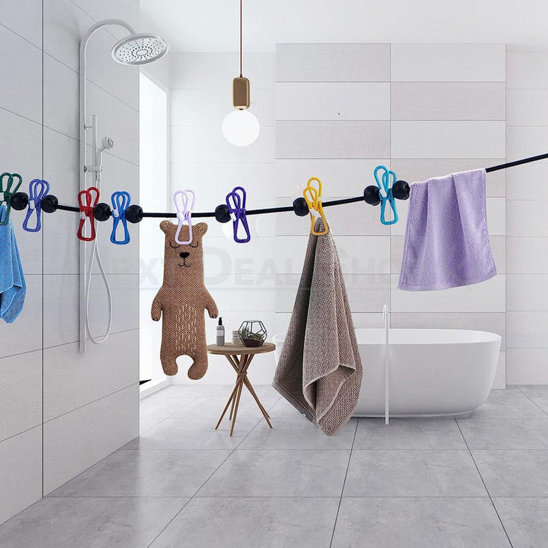 Retractable Clothesline with 12 Clothespins