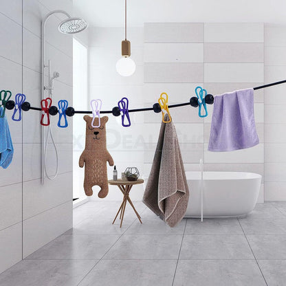 Retractable Clothesline with 12 Clothespins