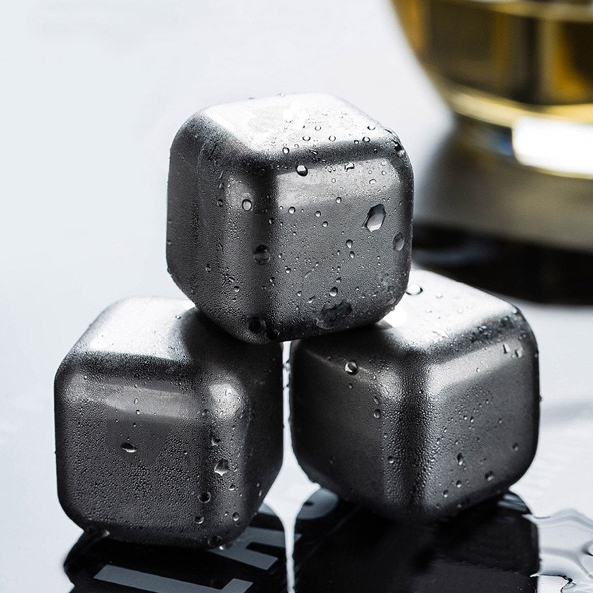 4 Pcs Stainless Steel Ice Cubes