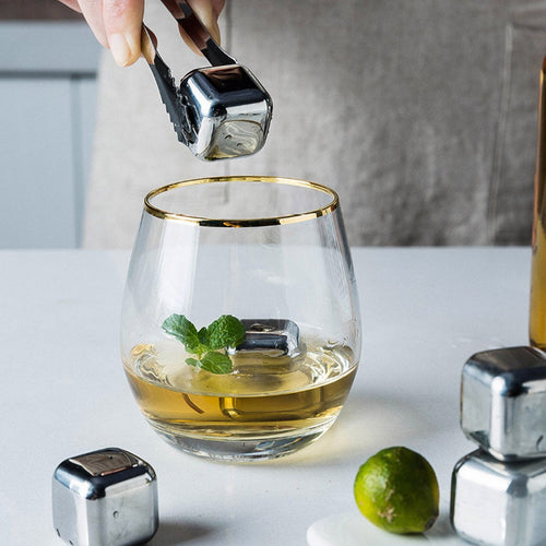 4 Pcs Stainless Steel Ice Cubes